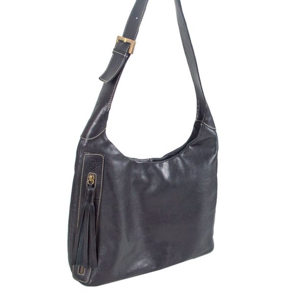 ROBERT  PIETRI Spain Side Zipper Leather Shoulder Hobo Bag - Picture 2 of 12